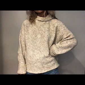 cream & white sweater